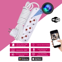 Beyaz Kablolu 3l� Priz Wifi Gizli Kamera